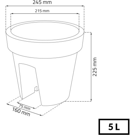 DLOFR250-R624 TOPF TERRAKOTTA BALKONTOPF LOFLY GELÄNDER