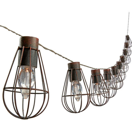 TG55963 LED GIRLANDA SOLAR LAMP 10 Glühbirne Kupfer Loft