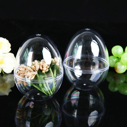 TG60437 Standing Acrylic Egg, 12 cm Plastic Egg, for Decorating, Easter Decorations