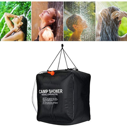 TG60441 SOLÁRNÍ SPRCHA 40L TURISTICKÉ KEMPOVÁNÍ LESNÍ POLE