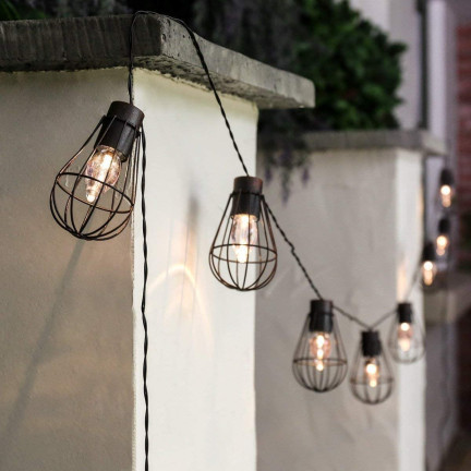 TG55963 LED GIRLANDA SOLAR LAMP 10 Glühbirne Kupfer Loft