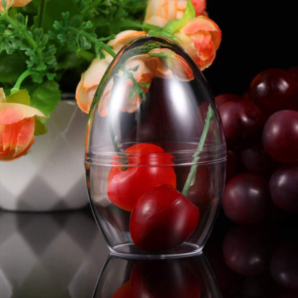 TG60437 Standing Acrylic Egg, 12 cm Plastic Egg, for Decorating, Easter Decorations