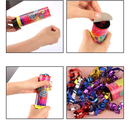 TG71346 MINI KONFETTI SCHIESSEN ROHR BUNT PARTY PARTY 11CM