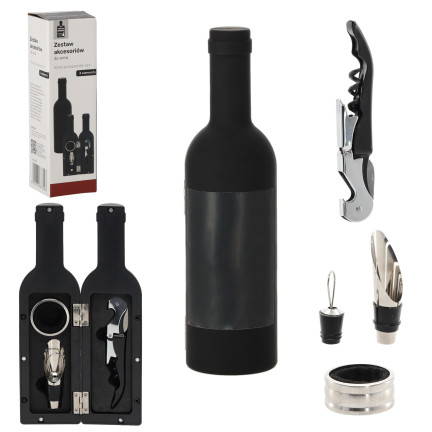 HUO6293 SADA PŘÍSLUŠENSTVÍ K VÍNU DÁRKOVÁ SADA K VÝROČÍ SVATBY DÁREK