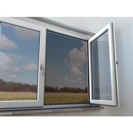 ZZ80 síť proti komárům do oken 130x150 + černý repelent proti komárům