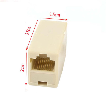 TV53 KONEKTOR RJ45 ADAPTÉR 8P8C POZLACENÝ