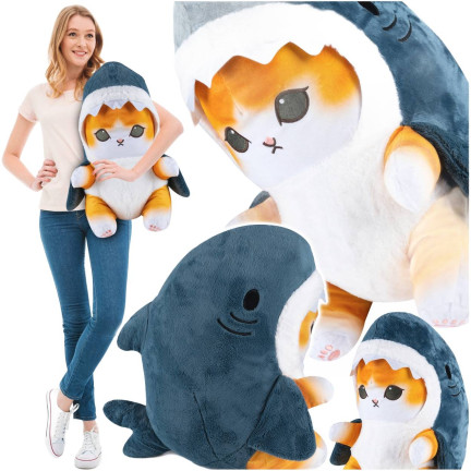 B48T MASKOTTCHEN KÄTZCHEN NIEDLICHE KATZE HAI PLÜSCH KUSCHELKÄTZCHEN