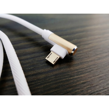 13679 Micro USB boční kabel nylon 100cm hliník