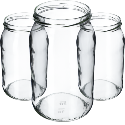 PAC900/82-1 GLASBECHER 900 ml für Essiggurken, Konserven, Honig, Relish, Soßen usw