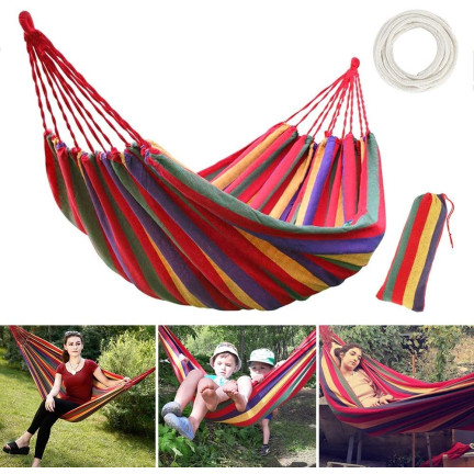 UU29 2-Personen-GARTENHAMMER BUMMING RUMMING REST 200x160 CM + Seile