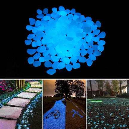 TG67713-5 Glowing Pebbles, Fluorescent Stones, 100 Decorative Pieces