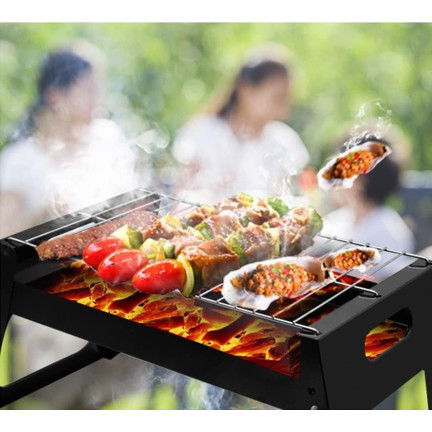 TG71420 KLAPPBARER CAMPING BBQ TRAGBARER HOLZKOHLEGRILL