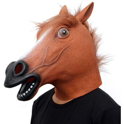 TG70277 PFERDEKOPF MASKE LATEX PFERD PARTY MASKE HALLOWEEN LUSTIG