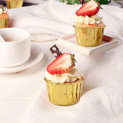 TG80292-1 MUFFINFÖRMCHEN CUPCAKE-FÖRMCHEN GOLD 50 STK