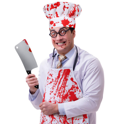 TG66293 CHOPPER BLUTIGEN MESSER HALLOWEEN DEKORATION FÜR KOSTÜM