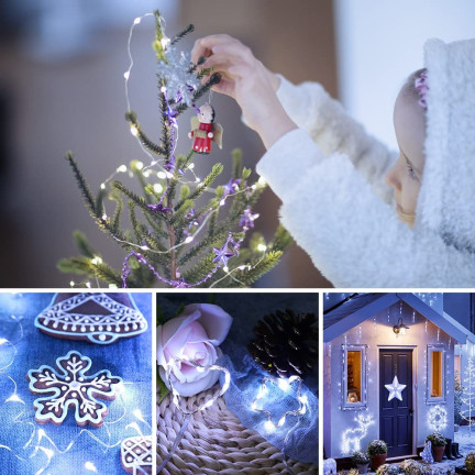 TG66259-1 VÁNOČNÍ LAMPIČKA NA DRUH 10 LED MIKRO GIRLANDS COLD WHITE + baterie