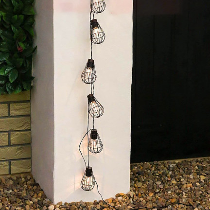 TG55963 LED GIRLANDA SOLAR LAMP 10 Glühbirne Kupfer Loft