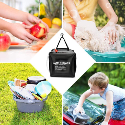 TG60441 SOLÁRNÍ SPRCHA 40L TURISTICKÉ KEMPOVÁNÍ LESNÍ POLE