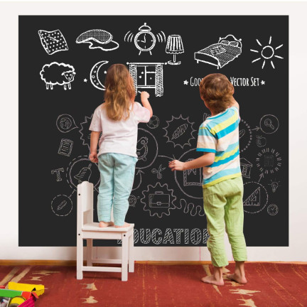 AP4 selbstklebende kreative Kreidetafel 45x200CM+WALL STICKER