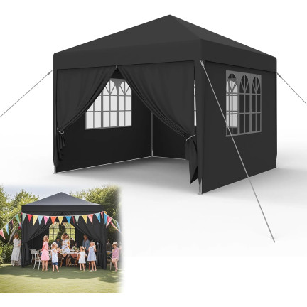TG77595-3 Garden Pavilion, 4-Wall Tent, Garden Gazebo, Party and Commercial Use