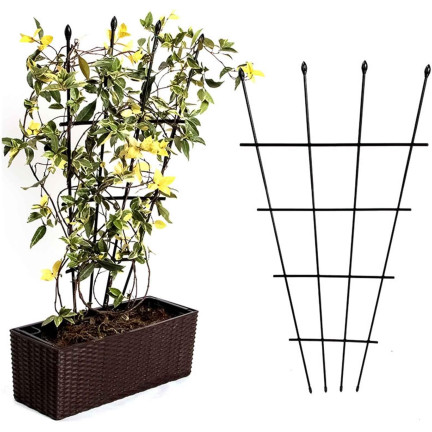 TG81366 Pergola, fan-shaped trellis, plant support for potted plants, trellis (2-pack)