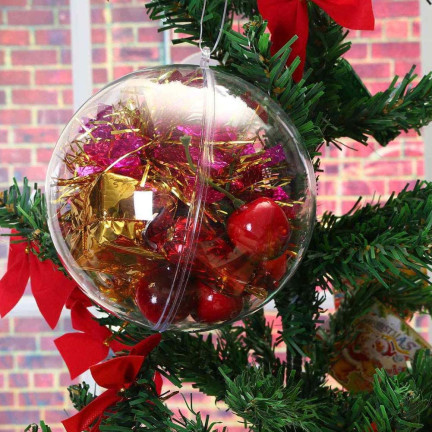 TG35233-BN FULL FOLDING ACRYLIC BALL BALLS PLASTIC 12cm TRANSPARENT