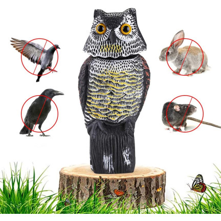 TG66895 EULE MAUS VOGEL ABSCHRECKUNG BEWEGLICHEN KOPF