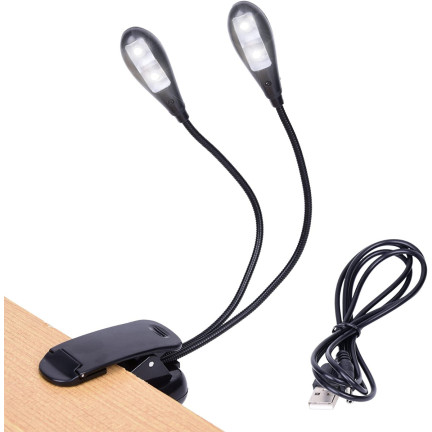 BB80 USB OBOUSMĚRNÁ LAMPA S KLIPY PRO ČTENÍ PRÁCE