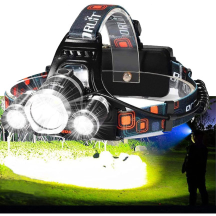 TG63200 ZOOM LED ZOOM CREE XML T6 HEADLIGHT 2 dobíjecí baterie + 2 nabíječky