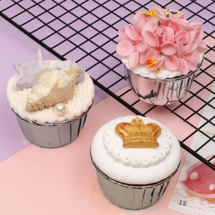 TG80292-3 MUFFINFÖRMCHEN SILBERNE CUPCAKE-FORMEN 50 STK