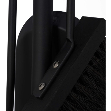 KOM5790 KAMINSET 3 ELEMENTE STÄNDER 61CM SCHÜRHAKEN KEHRSCHAUFEL STAHL SCHWARZ