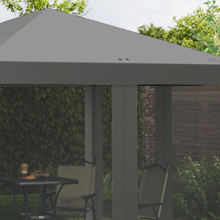 TG77594-3 3x3m Garden Pavilion with Mosquito Net – Garden Gazebo for the Terrace