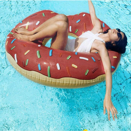 TG48122B Brown Inflatable Donut Beach Ring