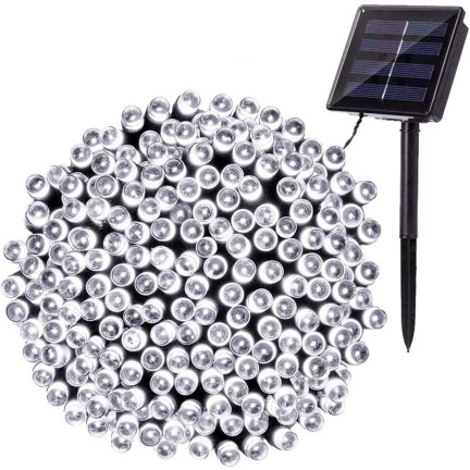 TG63193-1 SOLAR vánoční osvětlení stromu 500 LED 52m GIRLANDS COLD WHITE 8 FUNCTIONS