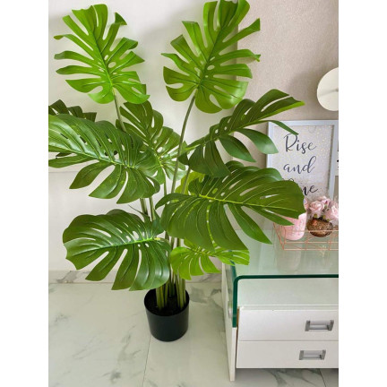 CV17651 KÜNSTLICHE MONSTERA IN EINEM TOPF WIE EINE LEBENDE PFLANZE