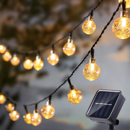 TG71398-1 SOLÁRNÍ LAMPA GIRLAND 20LED 5M ZAHRADNÍ LAMPA PRO BALKÓNOVÝ ŘETĚZEC SVĚTELNÉHO KRUHU