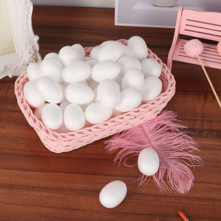 TG40894 EIER STYROPIAN EGGS 12 BLATT 4CM Ostereier für Decoupage STROIKA