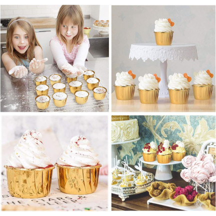 TG80292-1 MUFFINFÖRMCHEN CUPCAKE-FÖRMCHEN GOLD 50 STK
