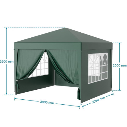 TG77595-1 ZAHRADNÍ PAVILON STAN 4 STĚNY ALTÁN ZAHRADNÍ PÁRTY KOMERČNÍ