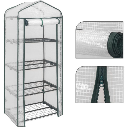 TG77665-2 GARTEN-BALKON-RACK 4 Böden 160x70x50cm UV4 für BALKON FOLIAK