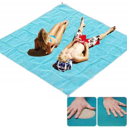Strand stranddecke xxl 200x150 sand free mit haken