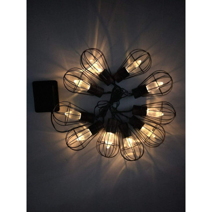 TG55963 LED GIRLANDA SOLAR LAMP 10 Glühbirne Kupfer Loft