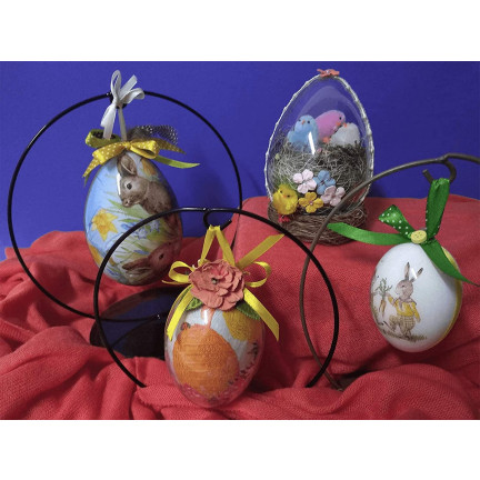 TG60437 Standing Acrylic Egg, 12 cm Plastic Egg, for Decorating, Easter Decorations