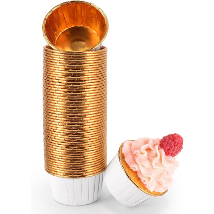 TG80292-5 GOLDEN MUFFIN PAPILLOTS GOLDEN Cupcake-Formen 50 St