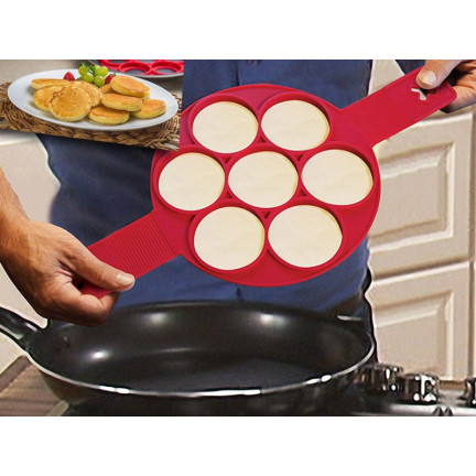 TG63197 Silikonpfannkuchenform für Pfannkuchen, Spiegeleier, Omeletts und Pfannkuchen