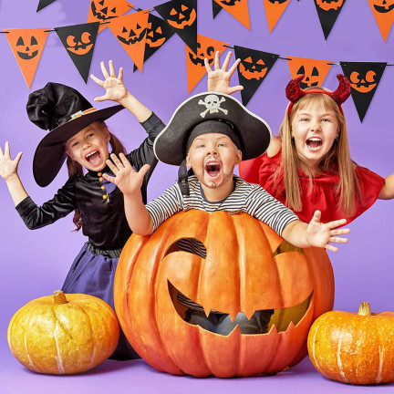 TG44472 HALLOWEEN GIRLANDE MIT BALLONS DEKORATION GROSS 3M