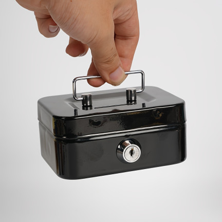 FT16 metal cash box, safe, piggy bank, keys