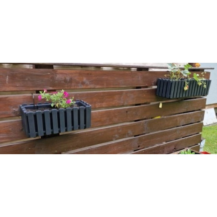 DDEF400W-S433 BALKONTEICHKASTEN 38cm MIT ANTHRACITE-GRIFFEN Feuchtigkeitsmesser