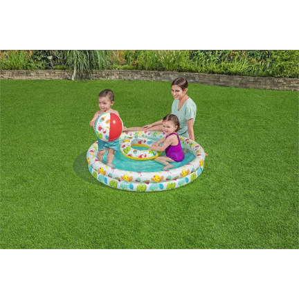 51124 KINDERBECKEN AUFBLASBAR SET BALLKREIS PLANSCHBECKEN BESTWAY GARDEN 51124