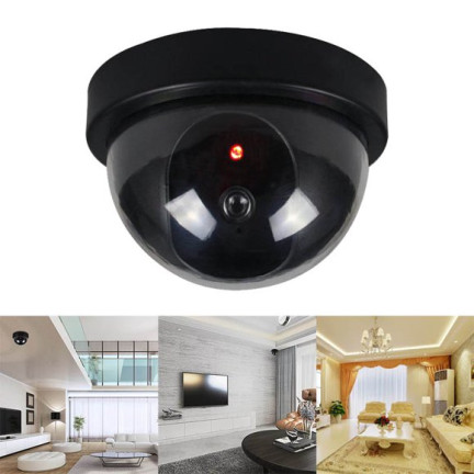 AG34 DUMMY CCTV KAMERA KUPPEL BLINKENDE LED ÜBERWACHUNG